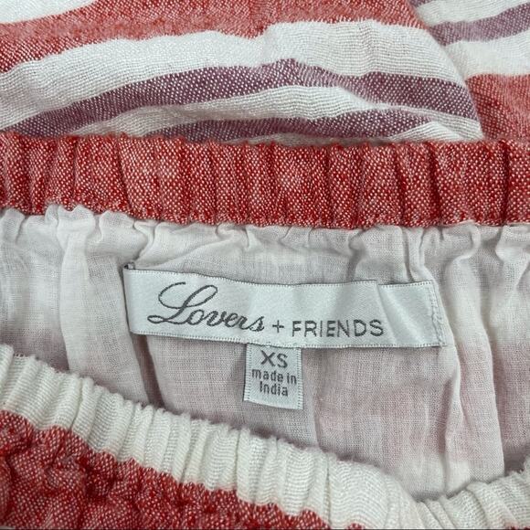 LOVERS + FRIENDS Dress Womens Size XS Striped Feminine Summer Beach Coastal - Picture 7 of 9